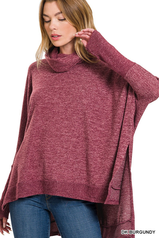 Snuggle Sweater in Dark Burgundy