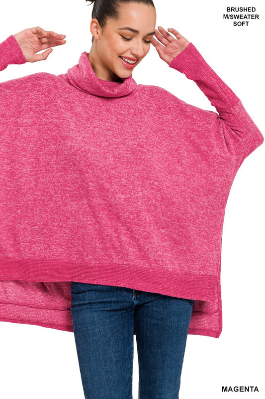 Snuggle Sweater in Magenta