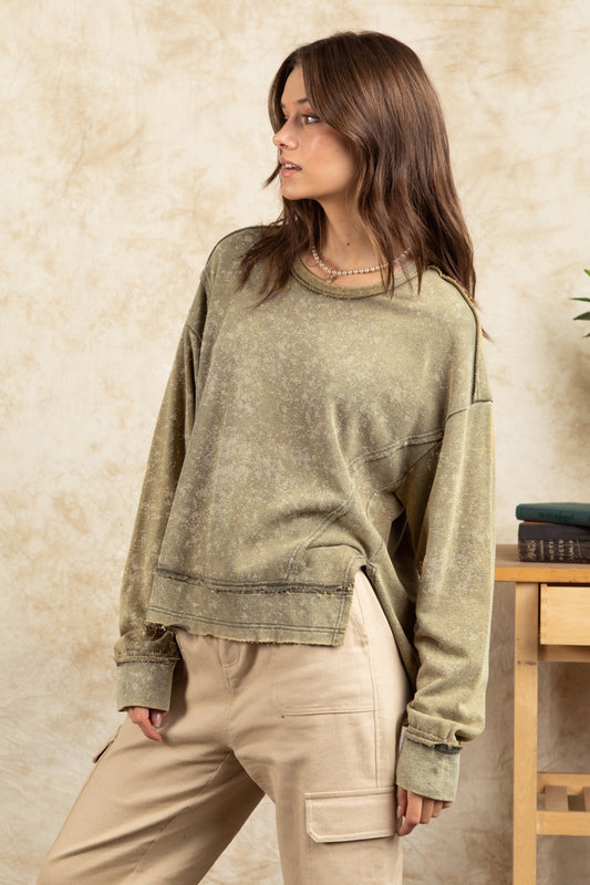 Safe Place Top in Olive