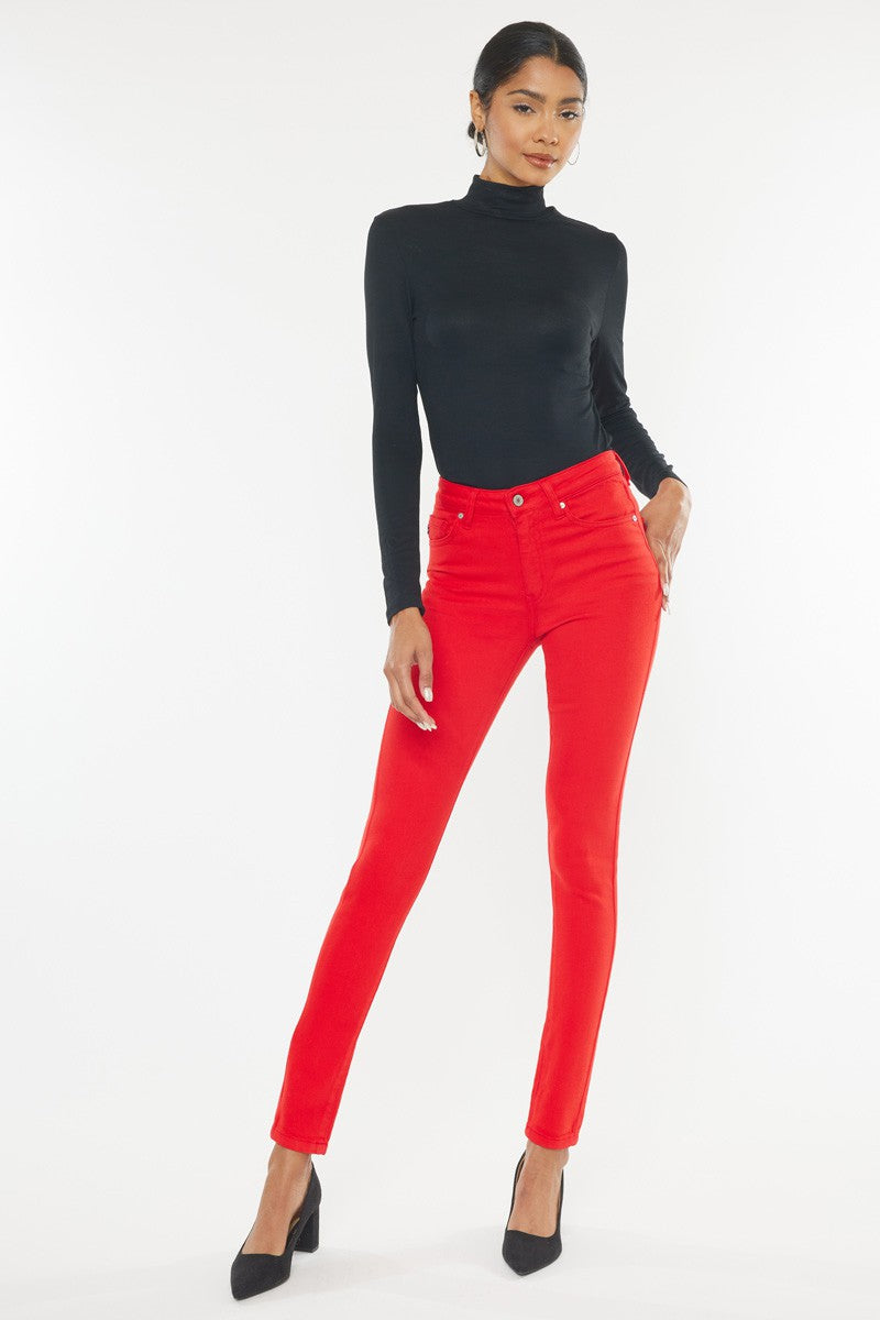 Kancan Red Lipstick Jeans