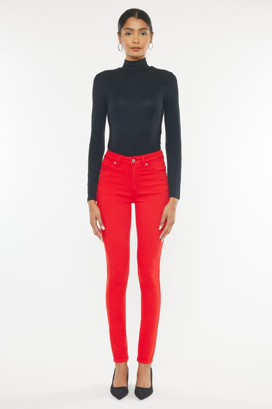 Kancan Red Lipstick Jeans