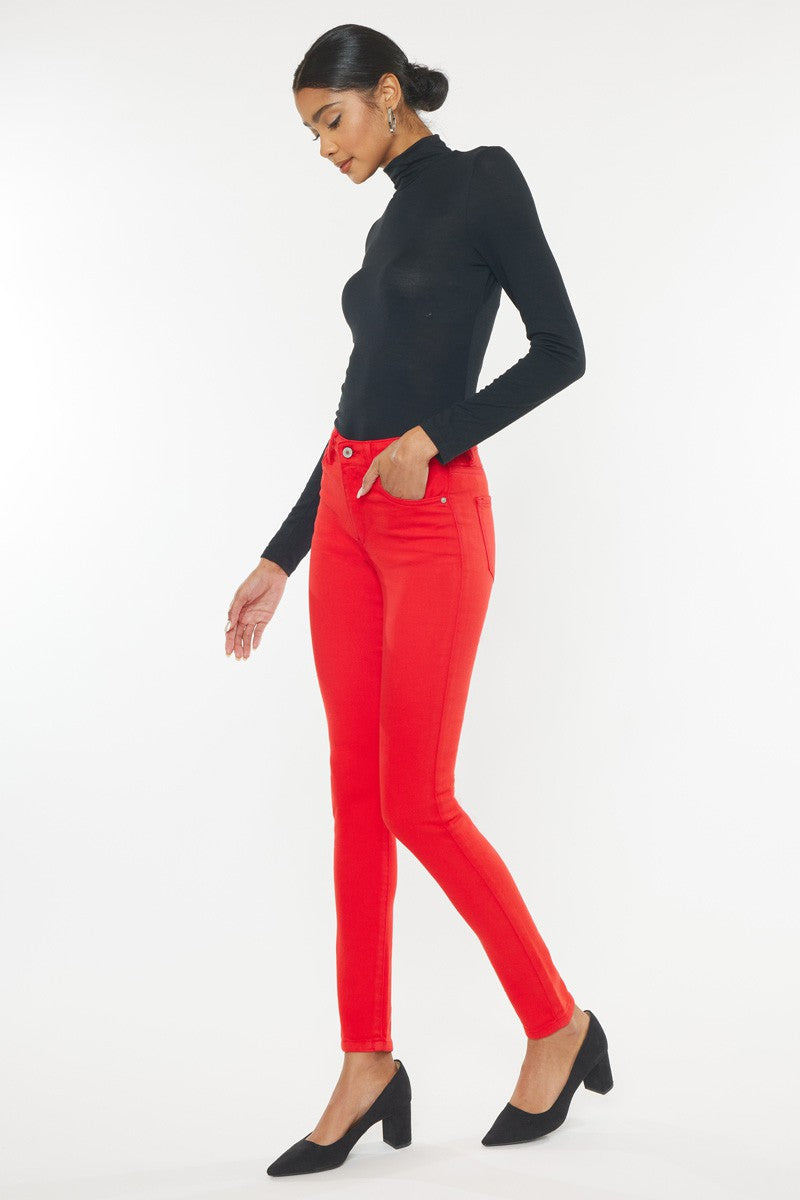 Kancan Red Lipstick Jeans