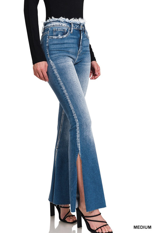 Zenana Frayed Waist Jeans