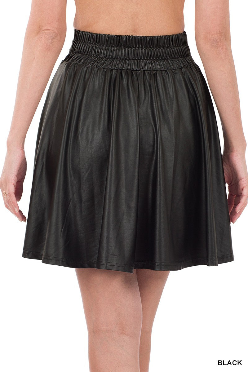 Vegan Leather Skirt