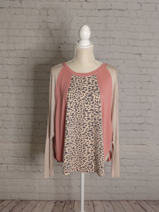 Cheetah Dolman Top