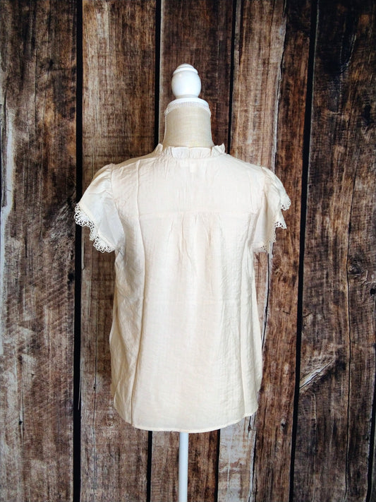 Victorian light taupe top