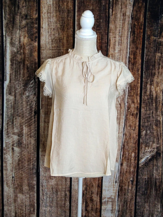 Victorian light taupe top